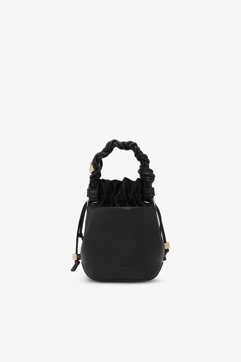 Ganni Black Mini Bou Bucket Bag