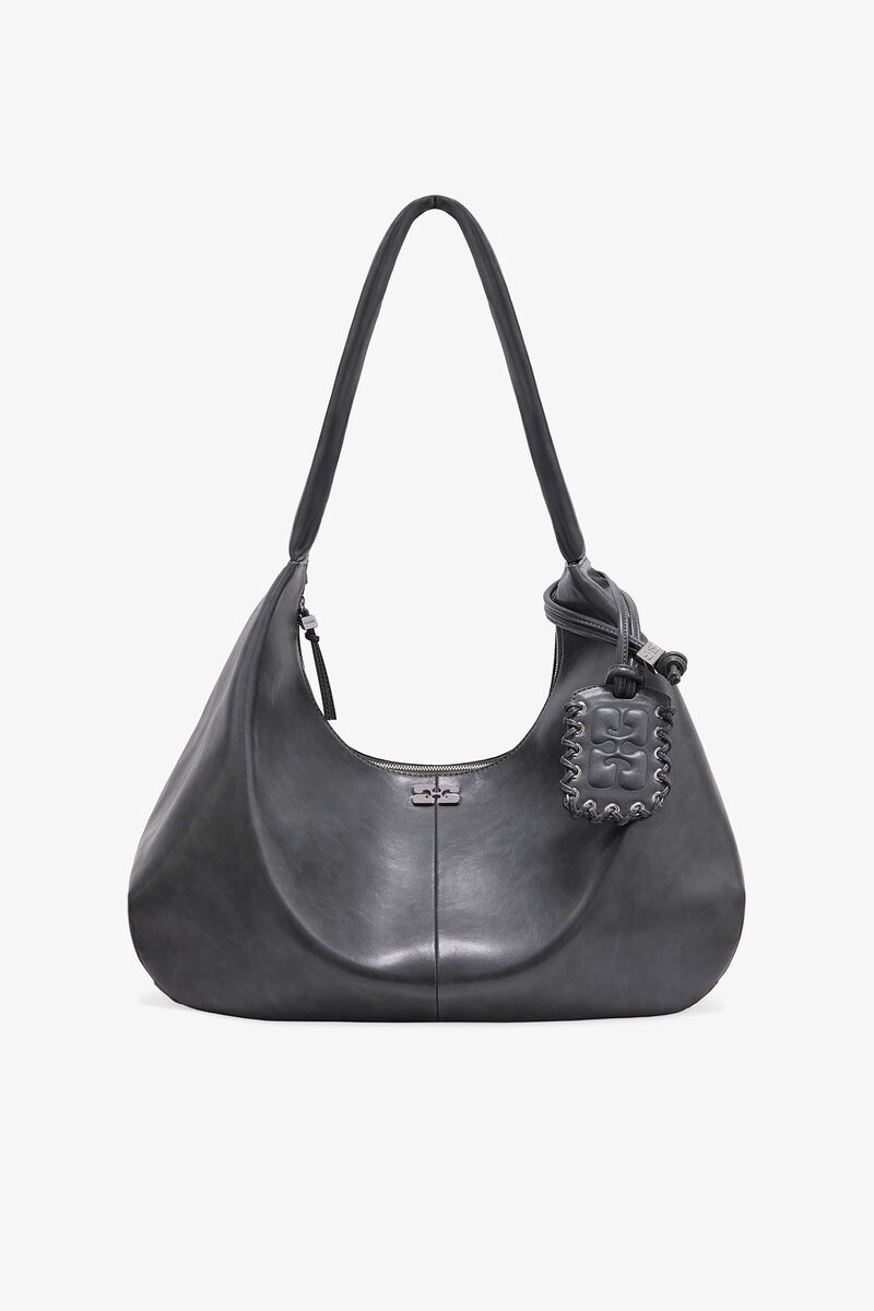 Ganni Steal Grey Steel Grey Xxl Hobo Bag