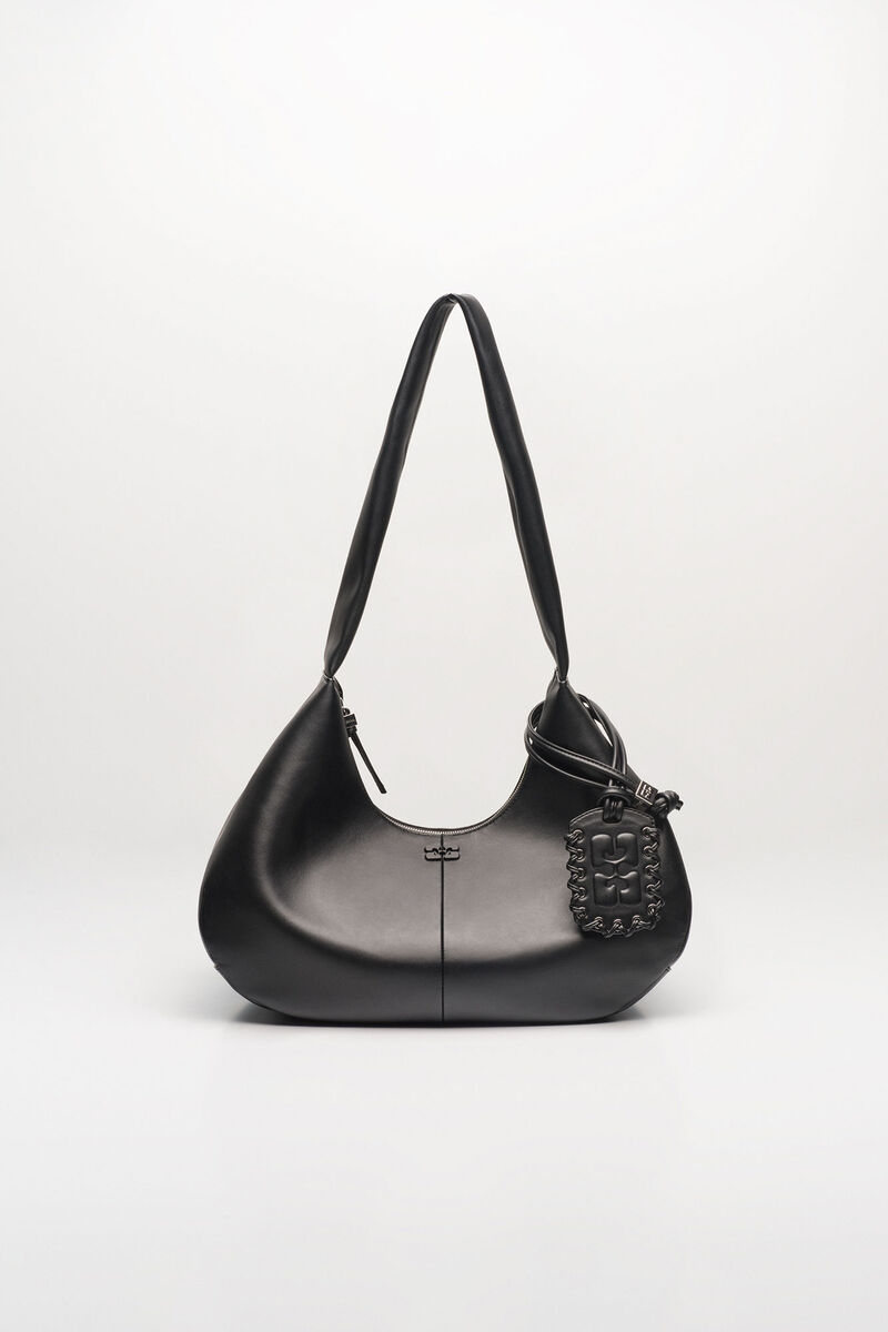 Ganni Black Medium Hobo Bag