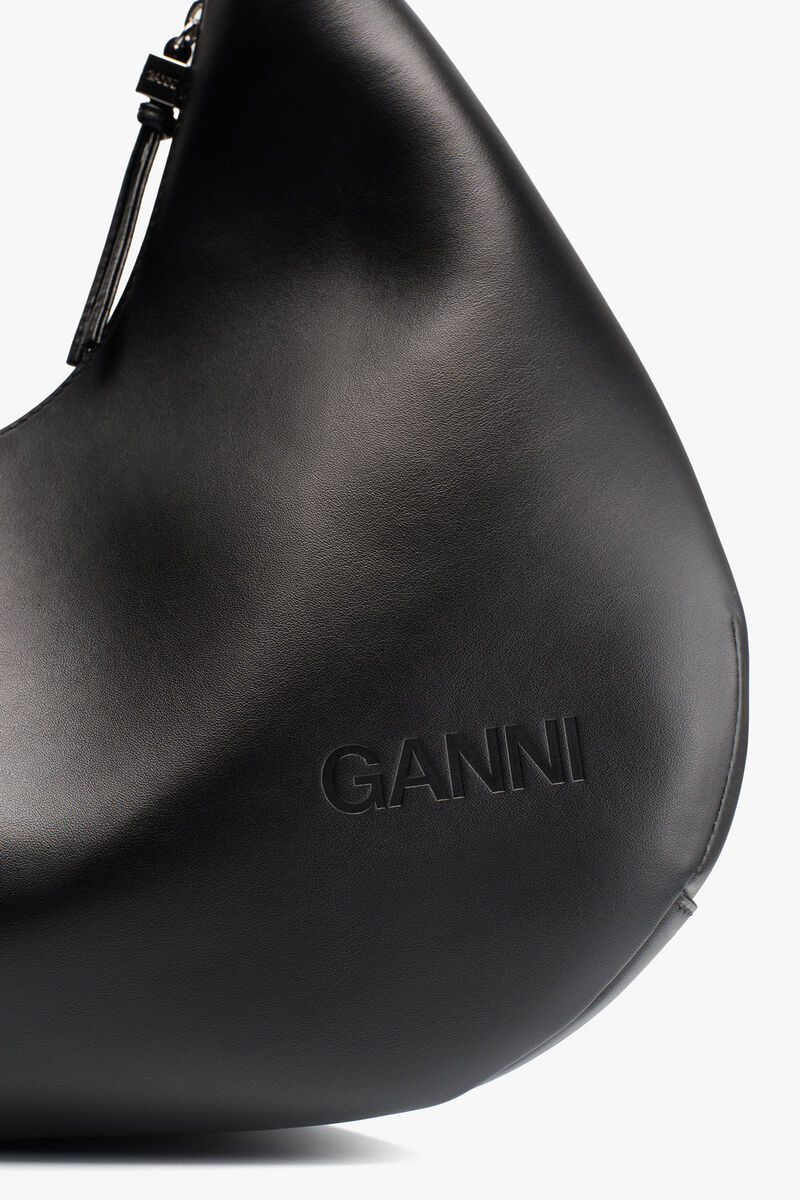 Ganni Black Medium Hobo Bag