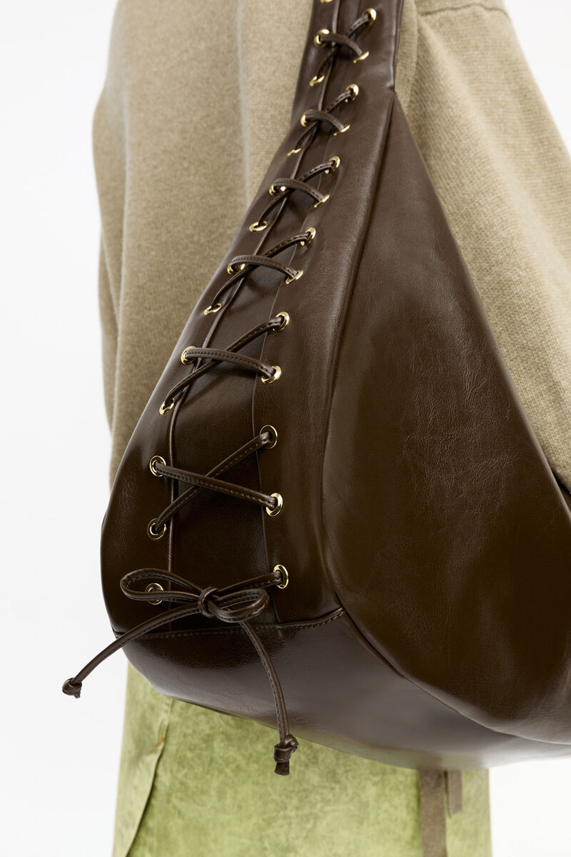 Ganni Dark Olive Dark-Olive Oleatex Xxl Hobo Bag