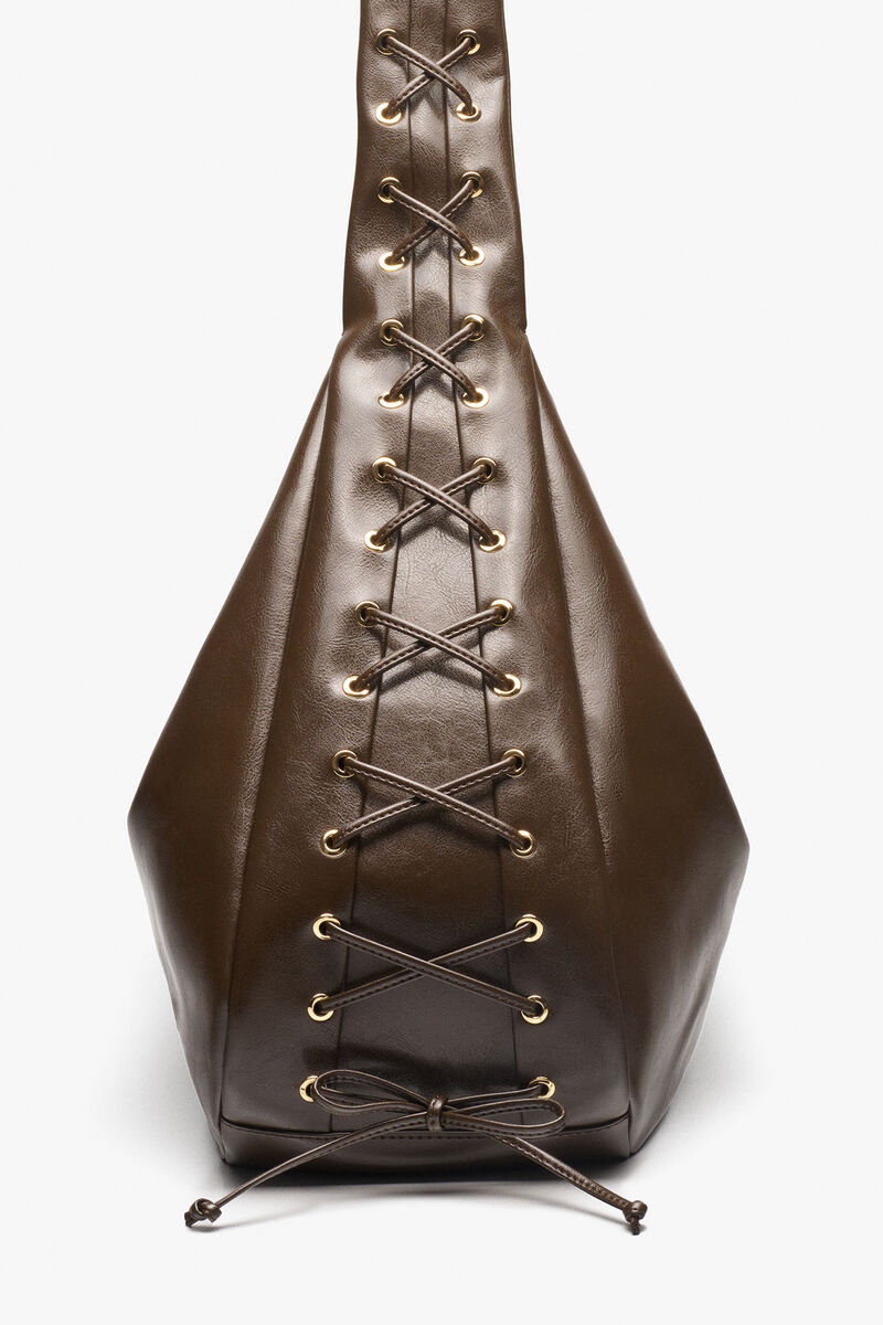 Ganni Dark Olive Dark-Olive Oleatex Xxl Hobo Bag