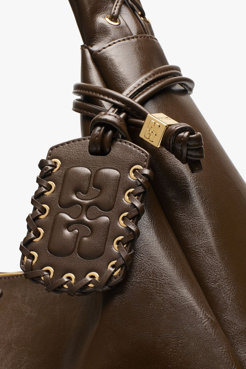 Ganni Dark Olive Dark-Olive Oleatex Xxl Hobo Bag