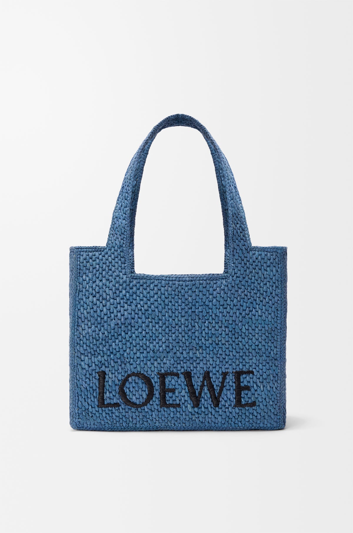 Loewe Medium LOEWE Font tote in raffia