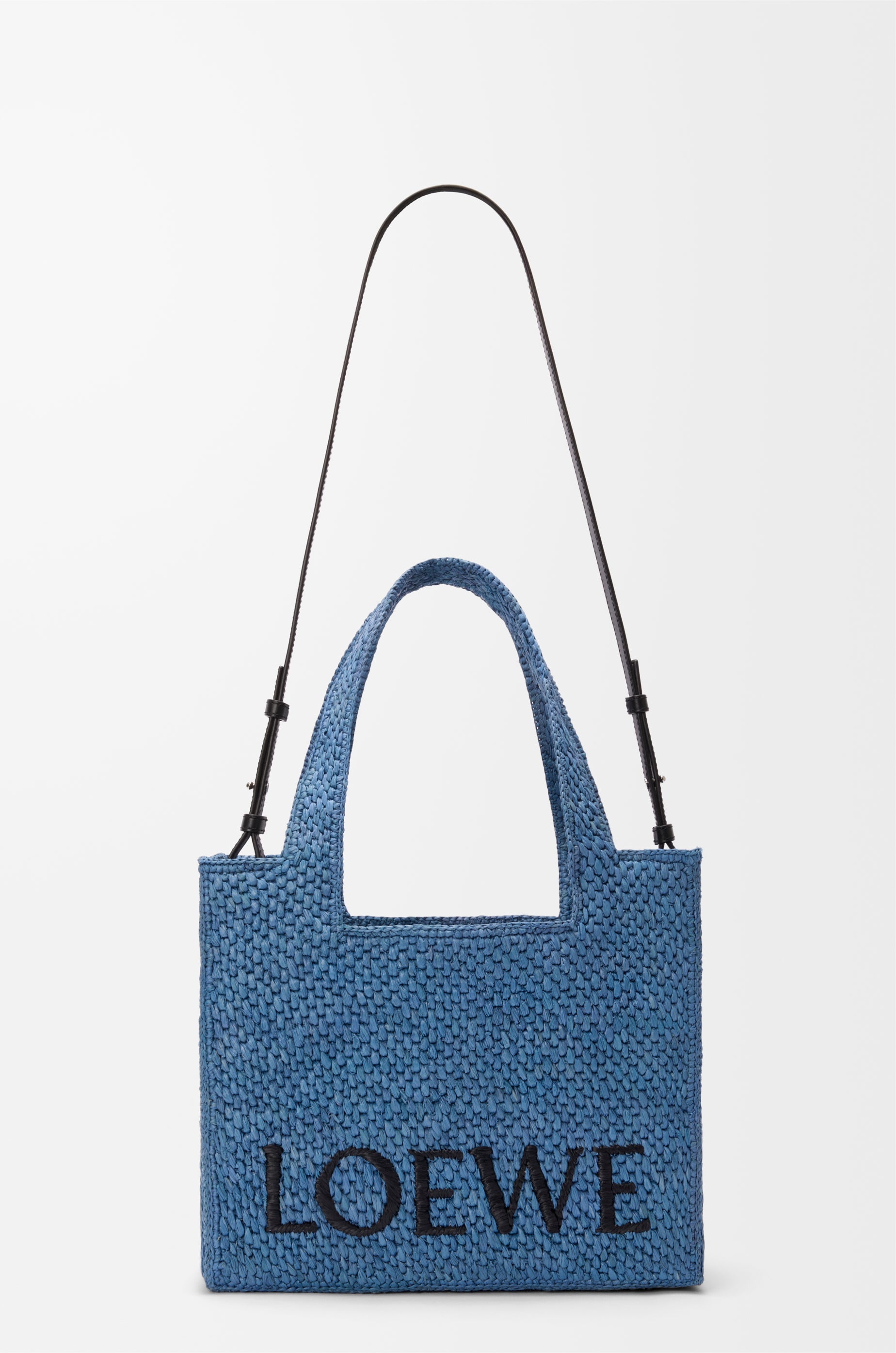 Loewe Medium LOEWE Font tote in raffia