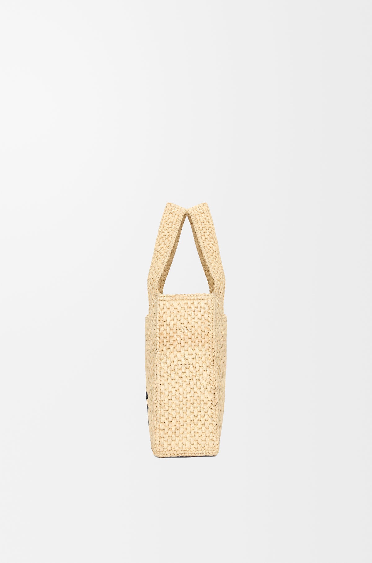 Loewe Mini LOEWE Font tote in raffia
