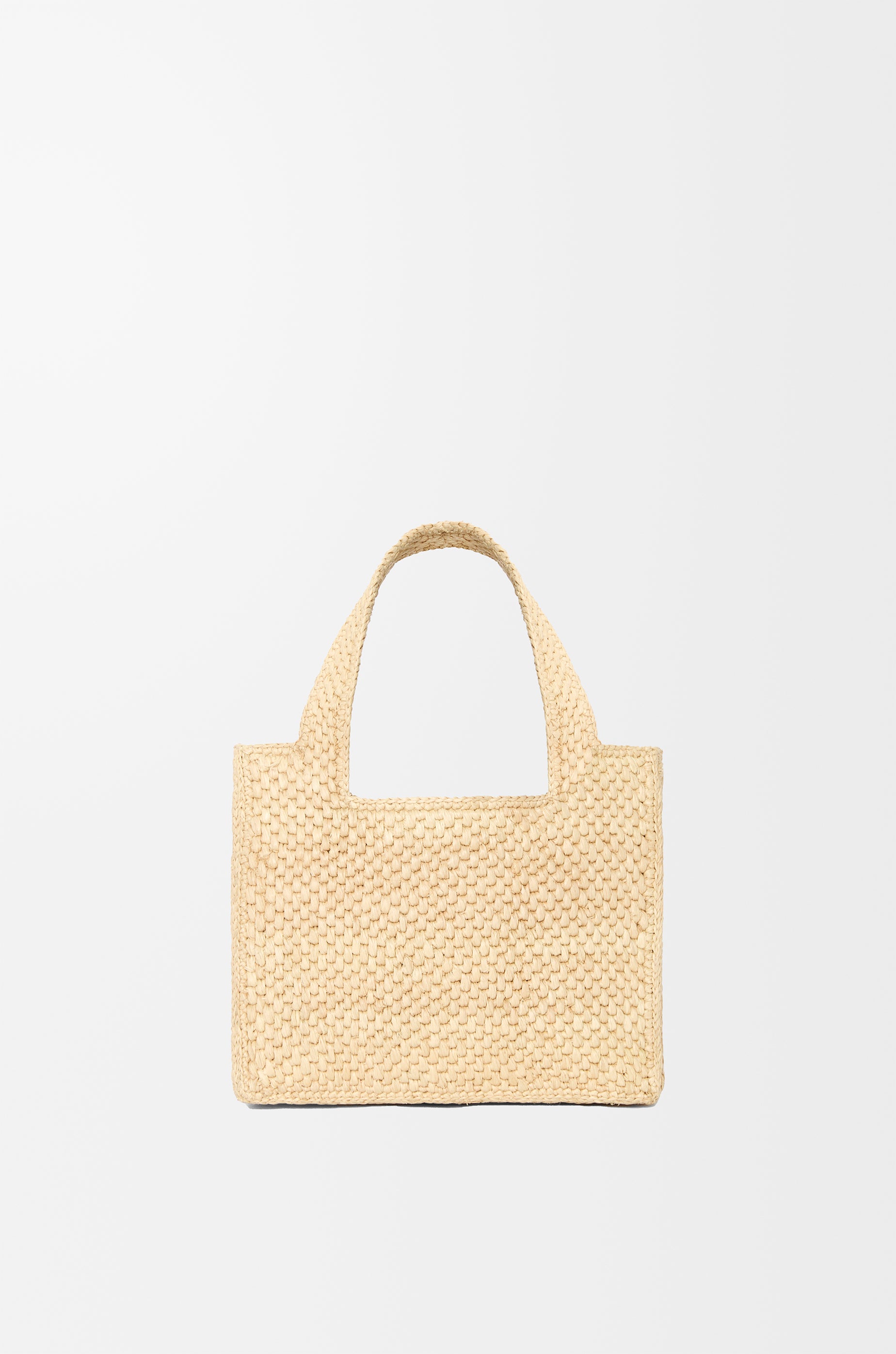 Loewe Mini LOEWE Font tote in raffia