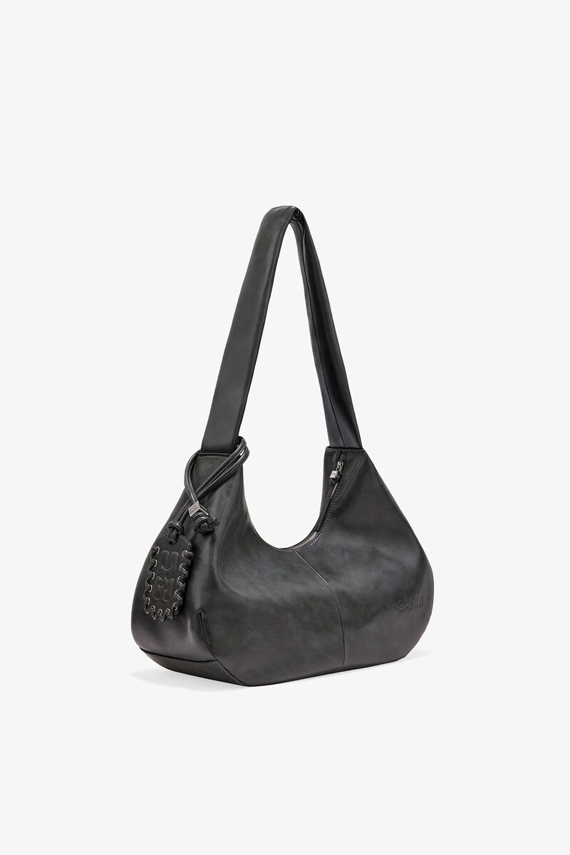 Ganni Steal Grey Steal Grey Medium Hobo Bag
