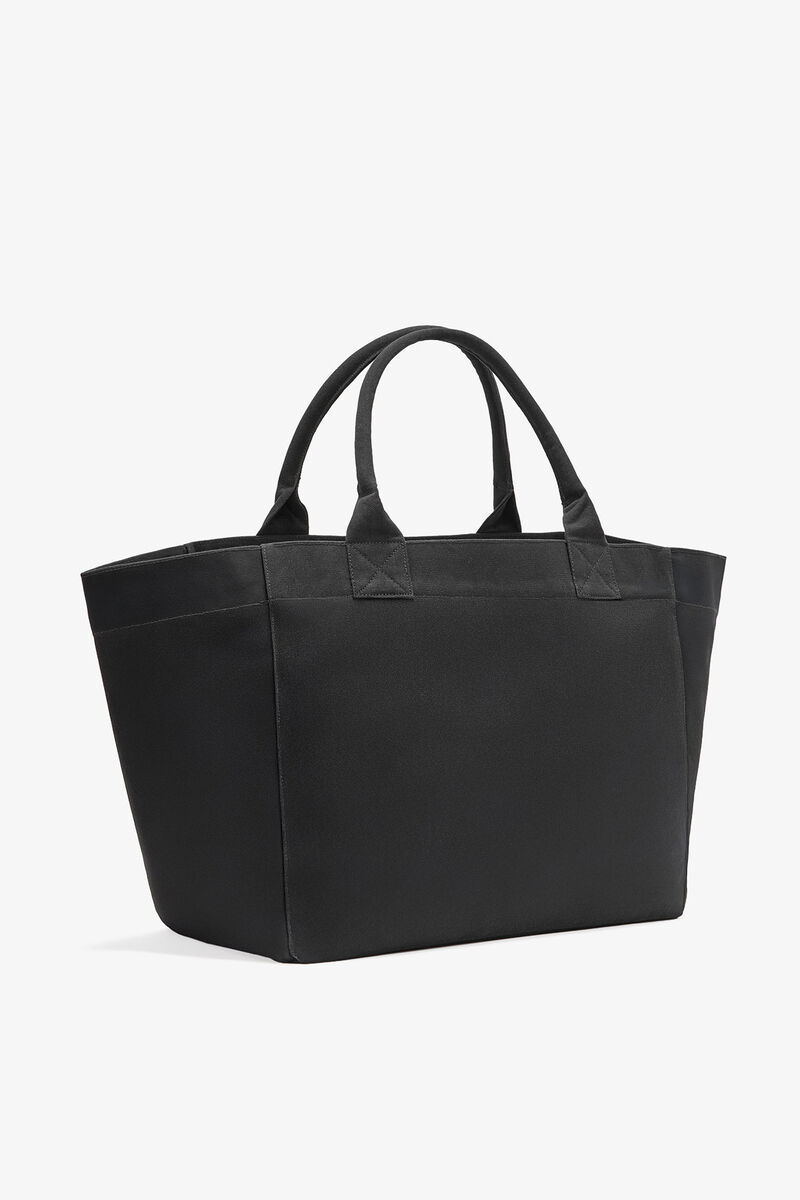 Ganni Black Xxl Banana Print Tote