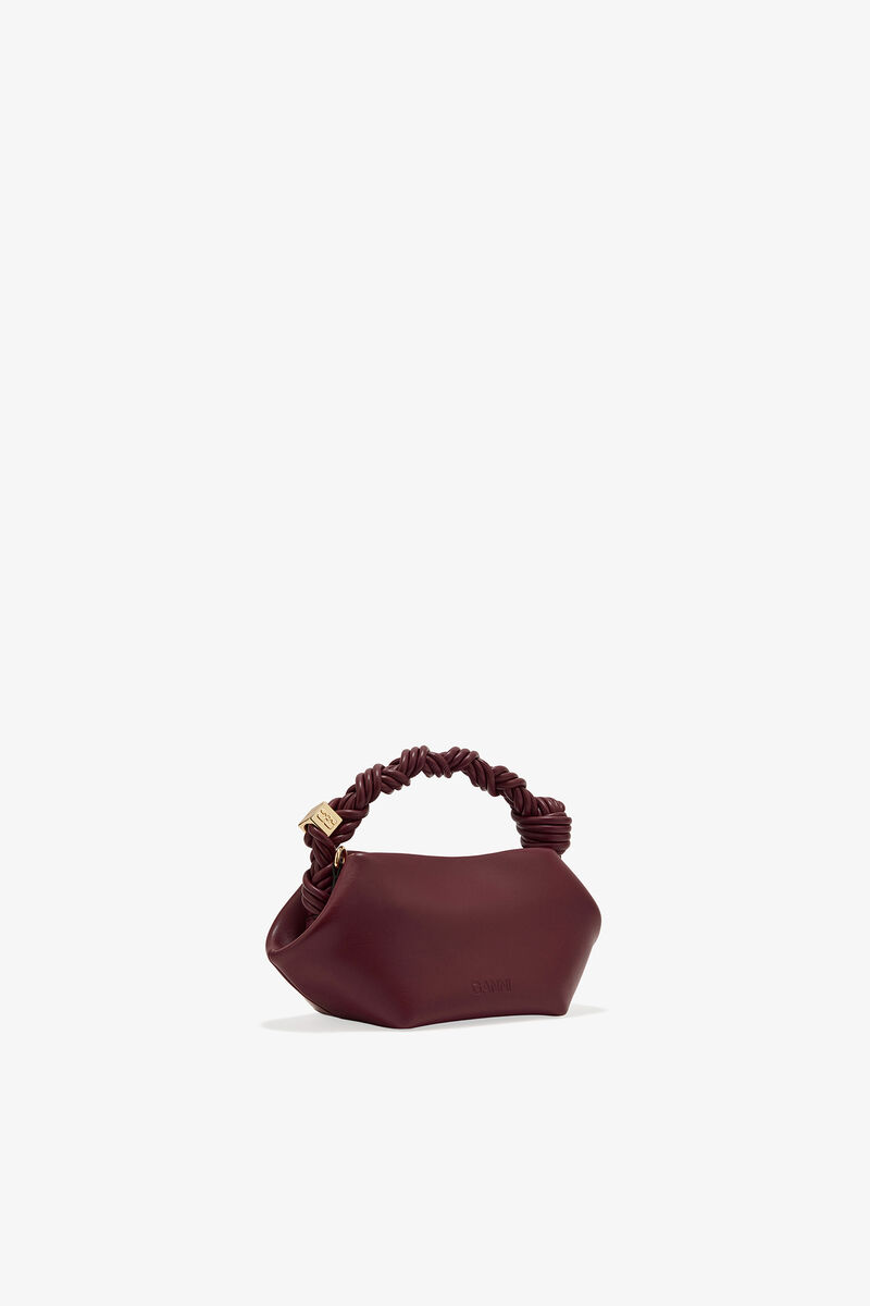 Ganni Burgundy Mini Bou Bag