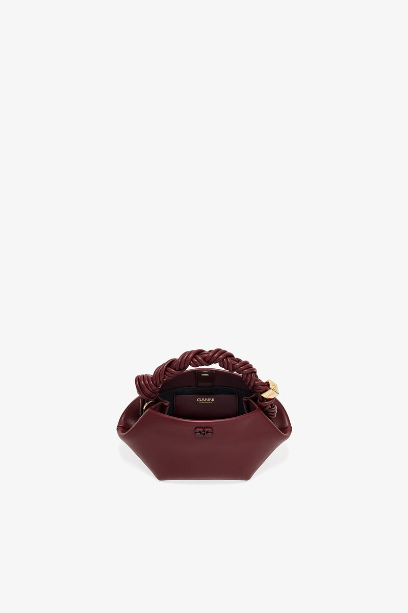 Ganni Burgundy Mini Bou Bag