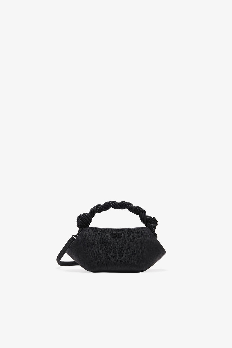 Ganni Black Grained Mini Bou Bag