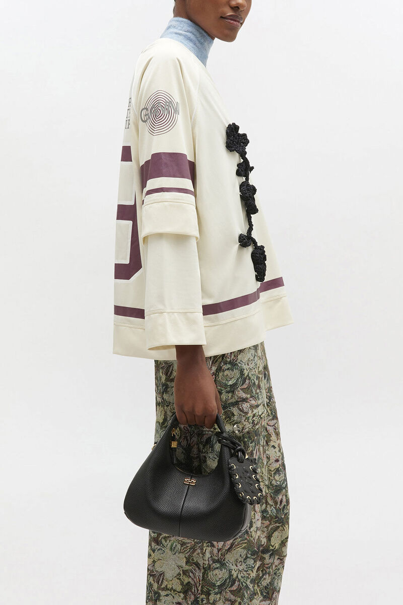 Ganni Black Mini Hobo Bag