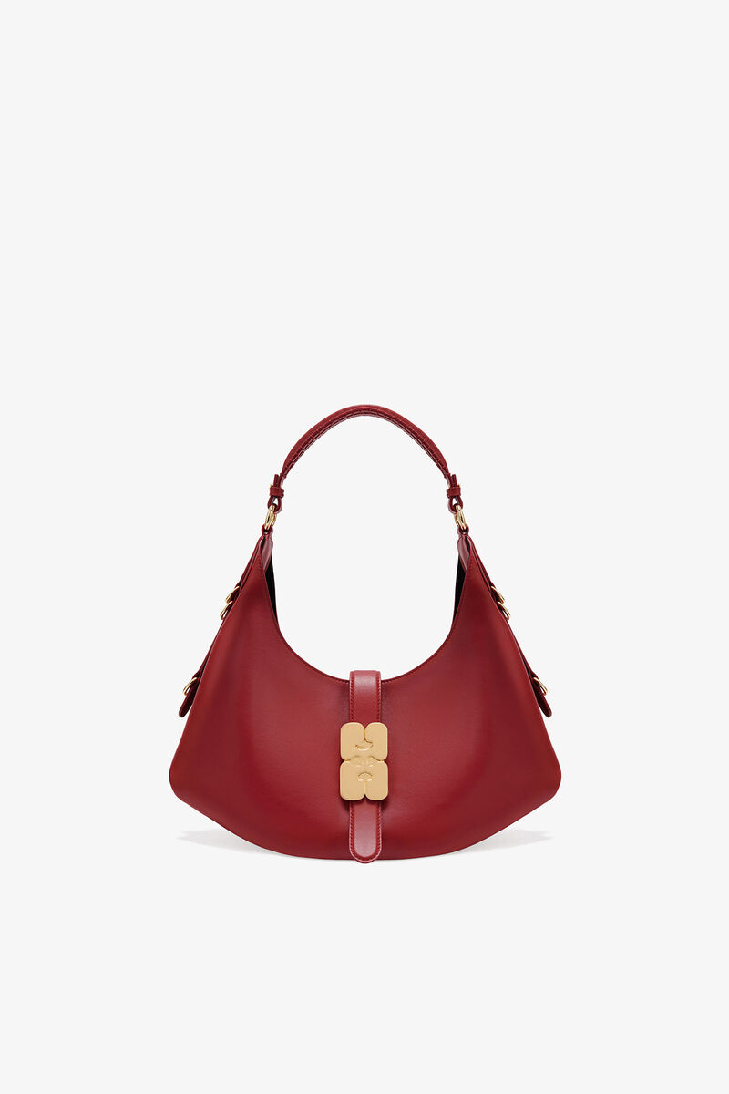 Ganni Red Dahlia Red Small Kat Bag