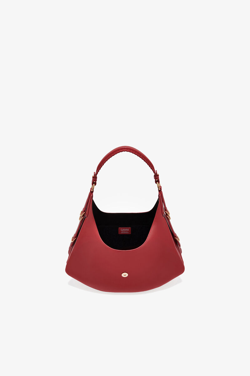 Ganni Red Dahlia Red Small Kat Bag