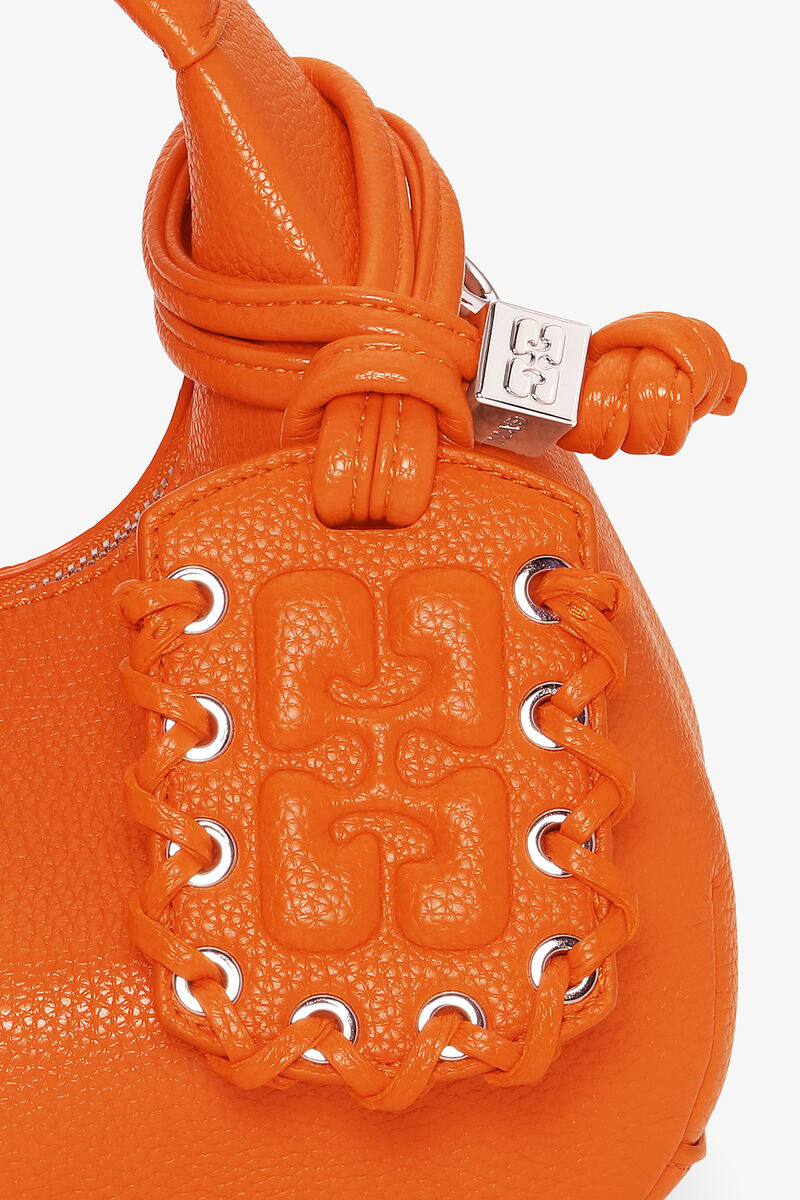 Ganni Russet Orange Mini Hobo Bag