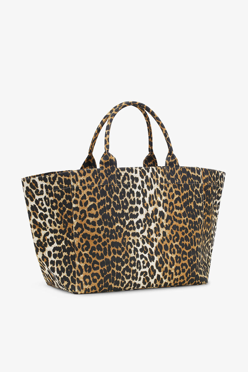 Ganni Leopard Xxl Tote