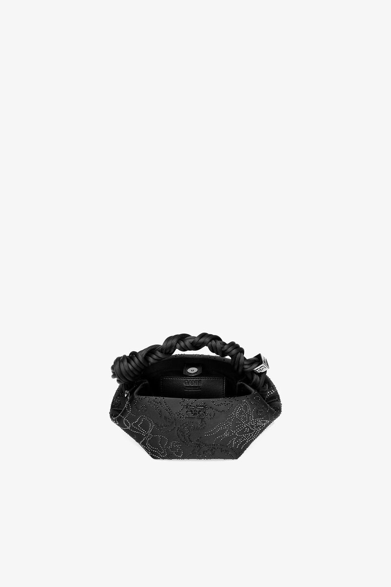 Ganni Black Rhinestone Mini Bou Bag
