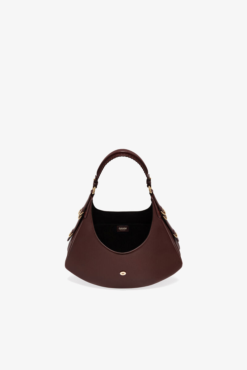 Ganni Chicory Coffee Brown Small Kat Bag