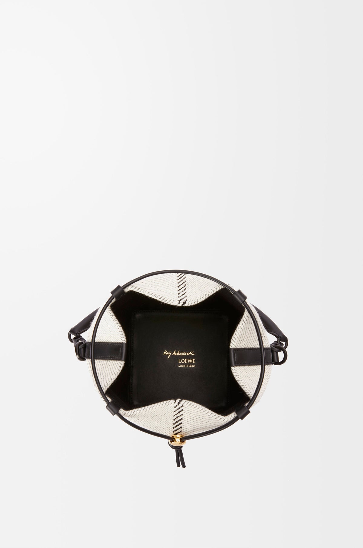 Loewe Treasure Bako bucket in canvas jacquard and calfskin