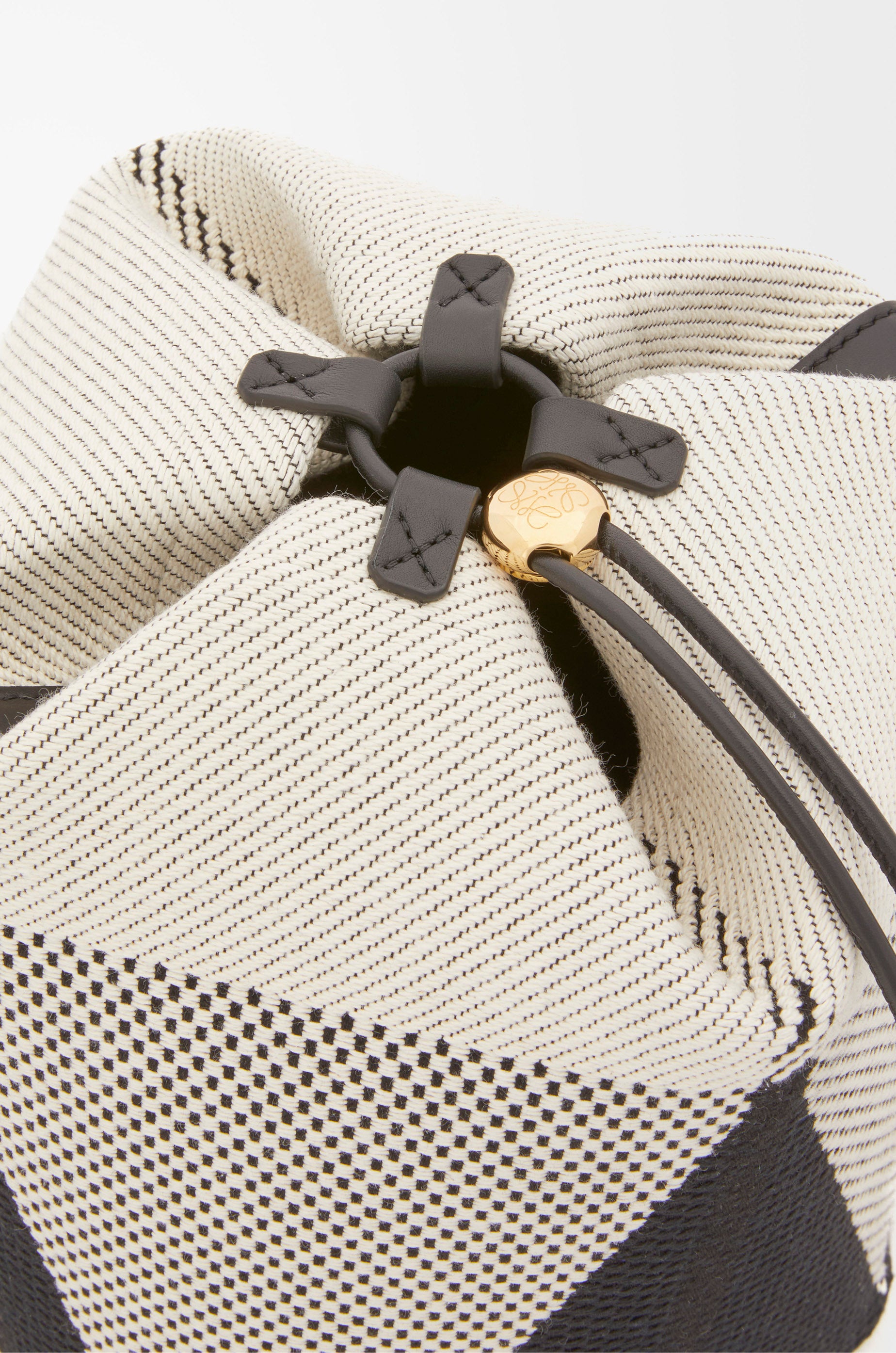 Loewe Treasure Bako bucket in canvas jacquard and calfskin