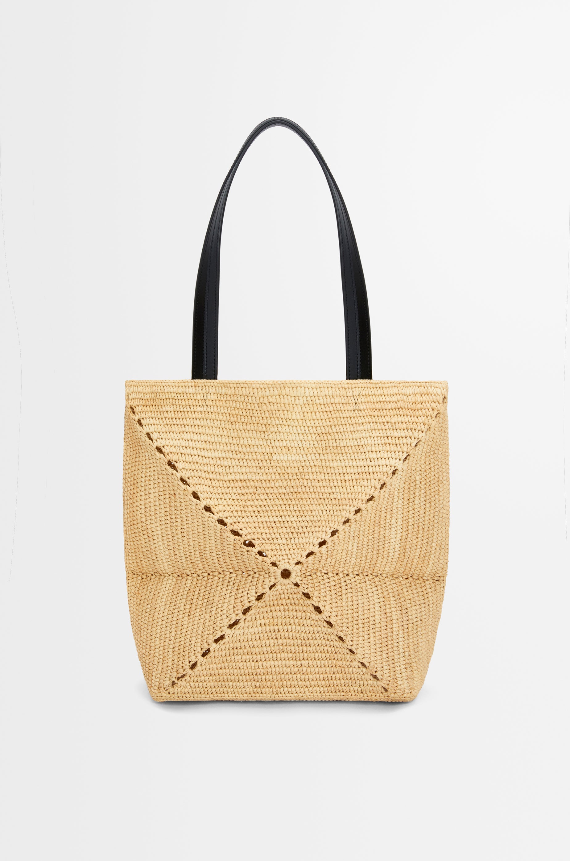 Loewe Medium Puzzle Fold tote in raffia