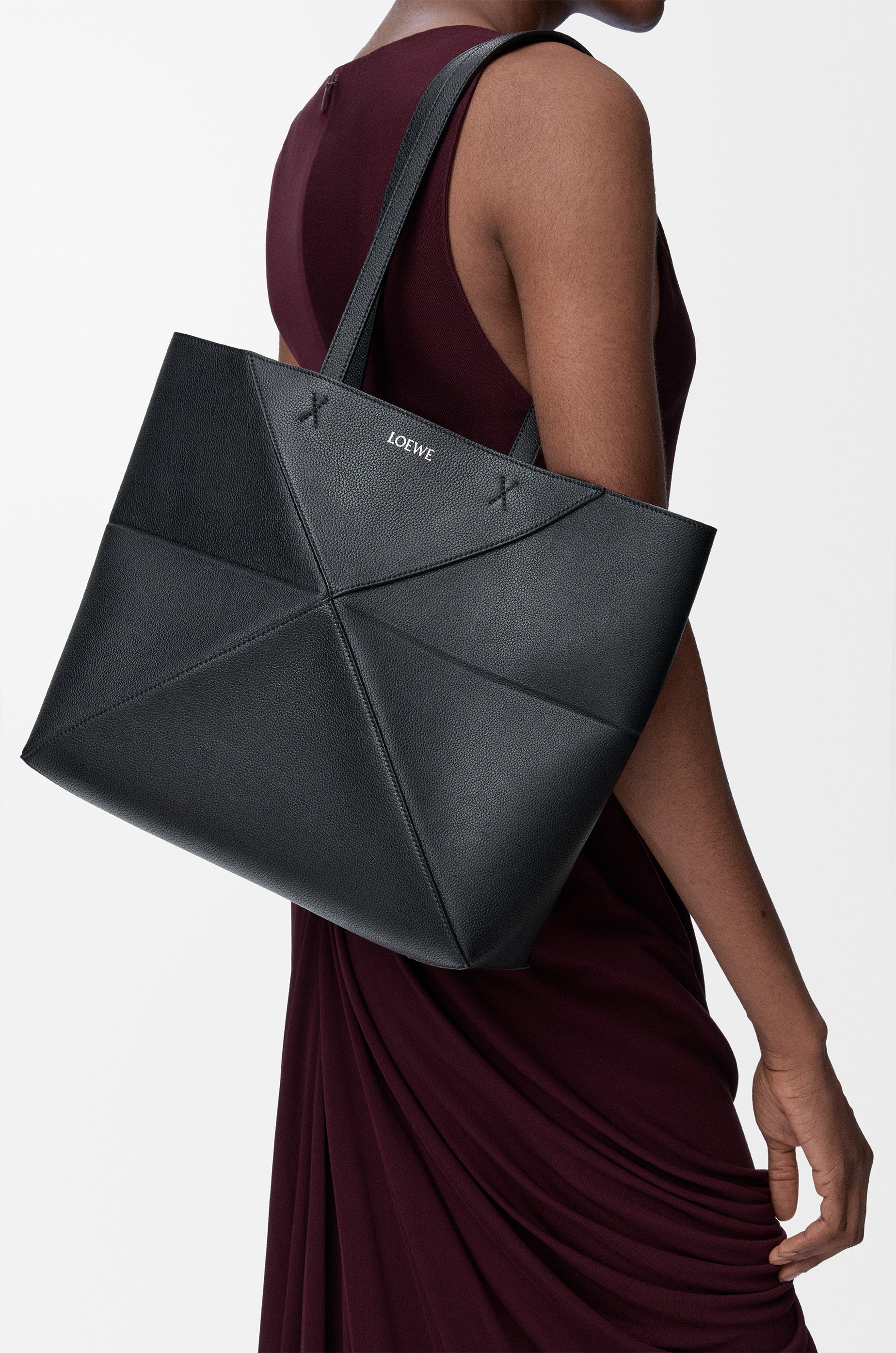 Loewe Medium horizontal Puzzle Fold tote in soft grained calfskin