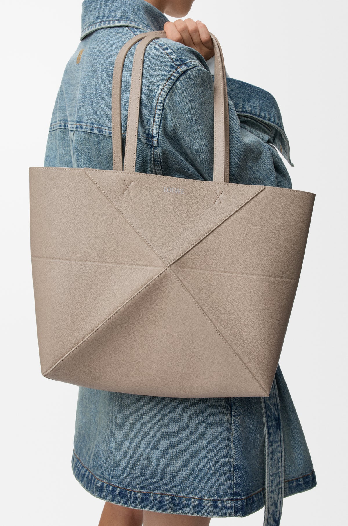 Loewe Medium horizontal Puzzle Fold tote in soft grained calfskin