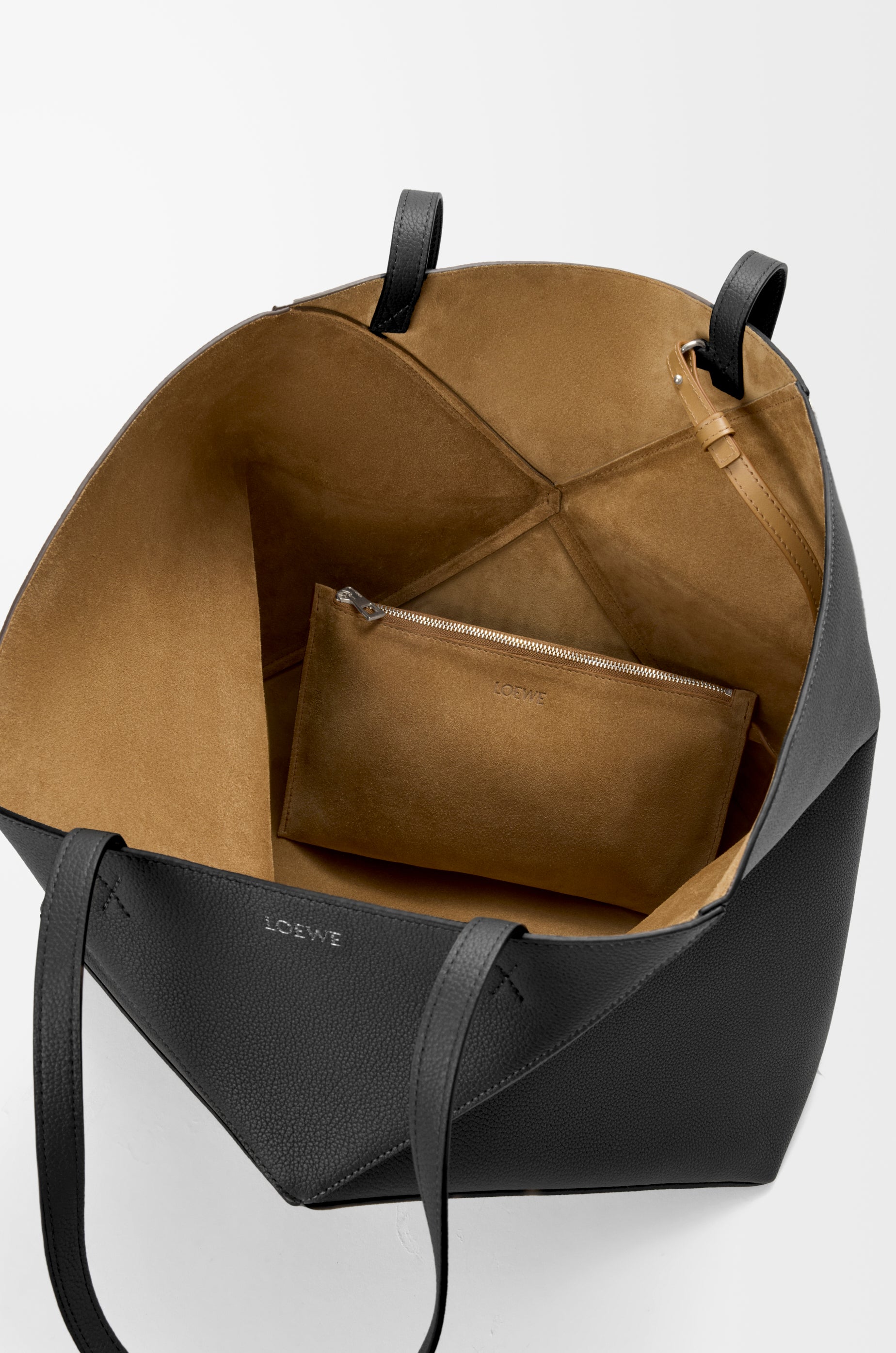 Loewe Large horizontal Puzzle Fold tote in soft grained calfskin