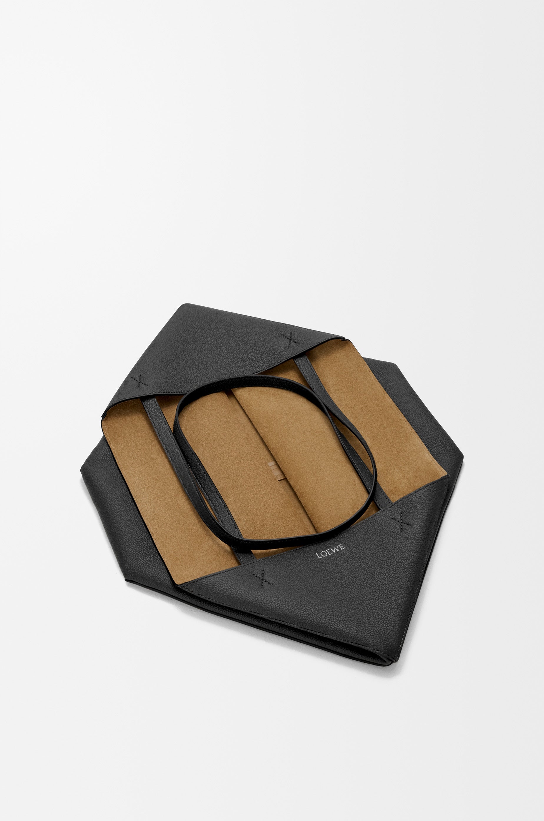 Loewe Large horizontal Puzzle Fold tote in soft grained calfskin