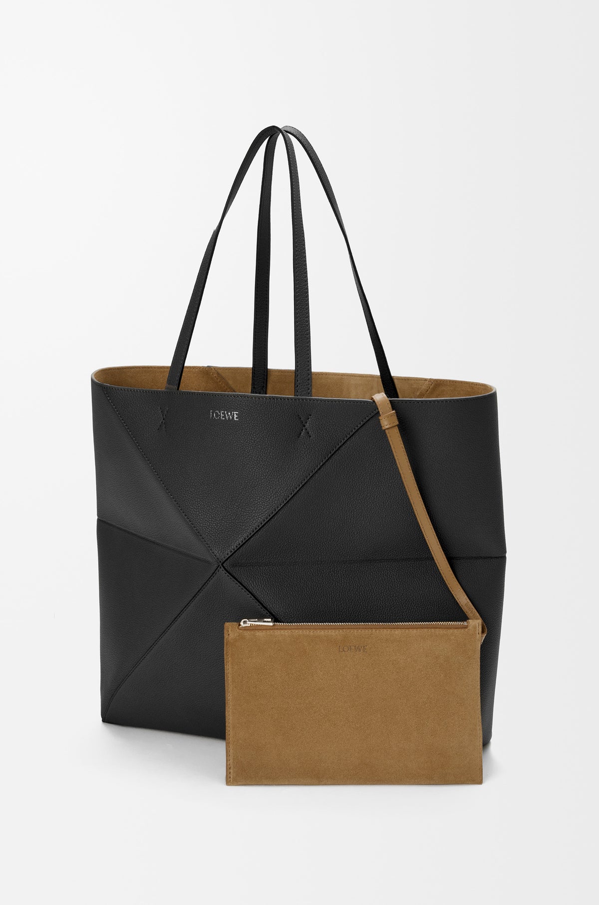 Loewe Large horizontal Puzzle Fold tote in soft grained calfskin