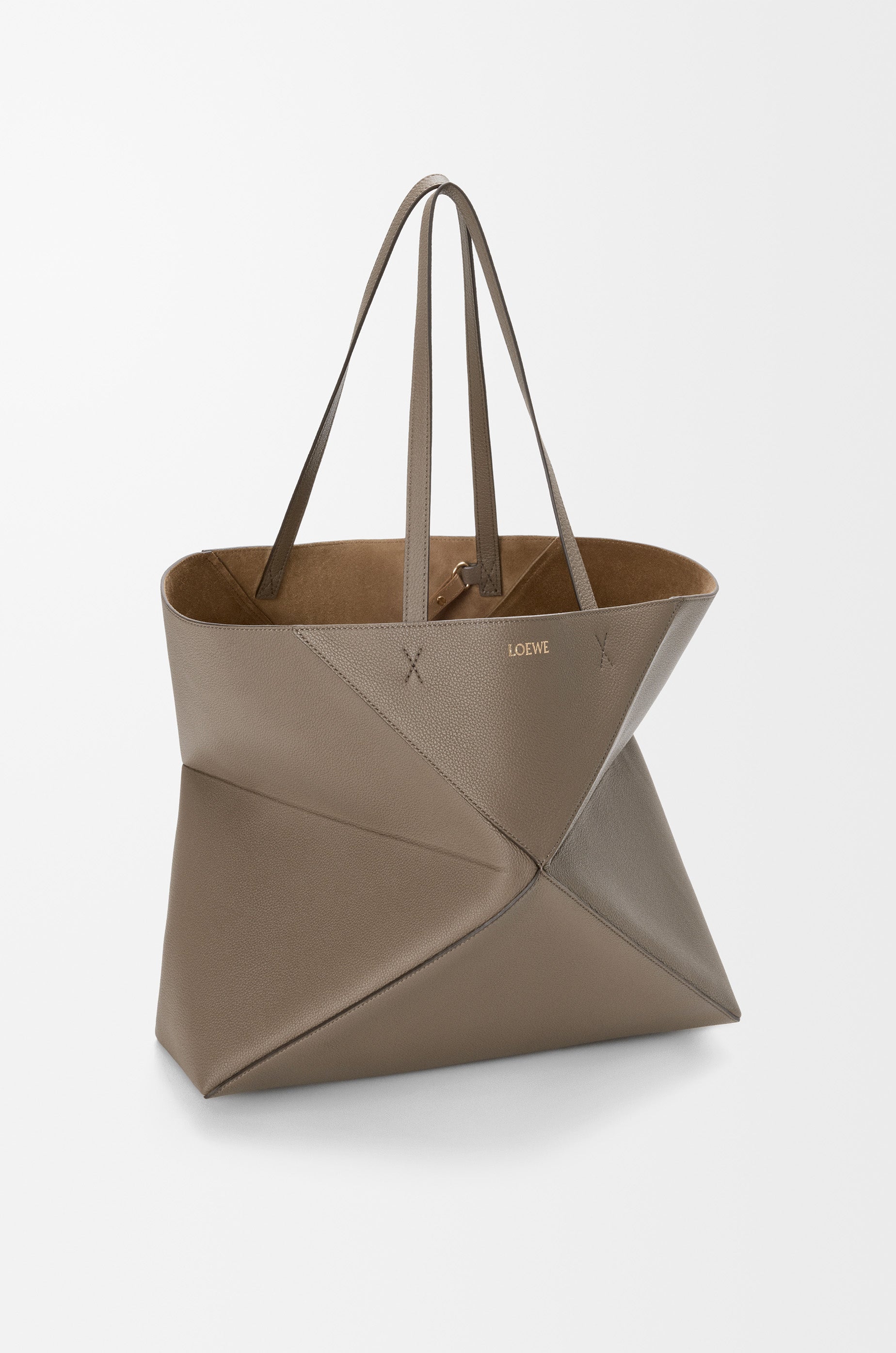 Loewe Large horizontal Puzzle Fold tote in soft grained calfskin