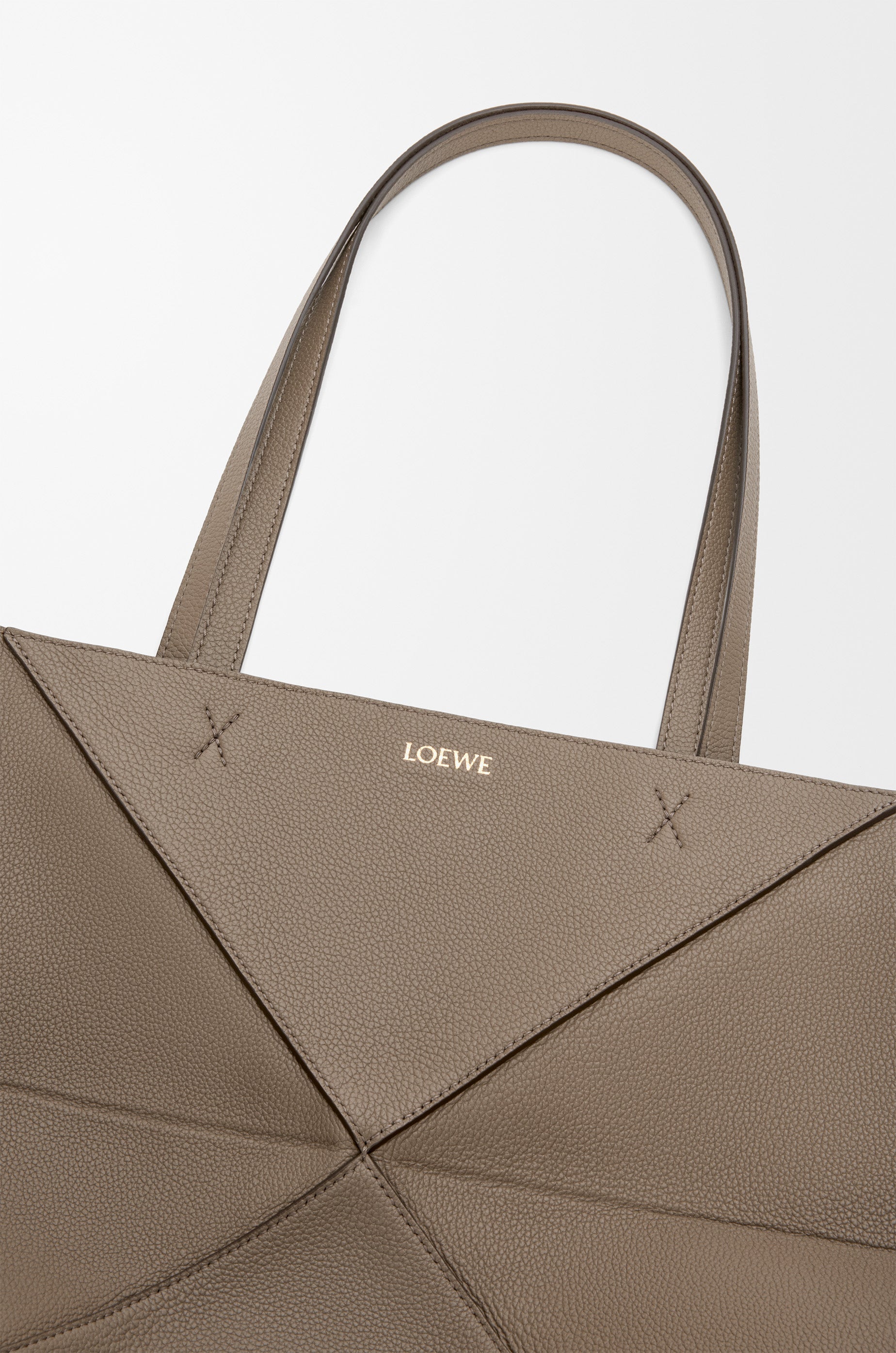 Loewe Large horizontal Puzzle Fold tote in soft grained calfskin