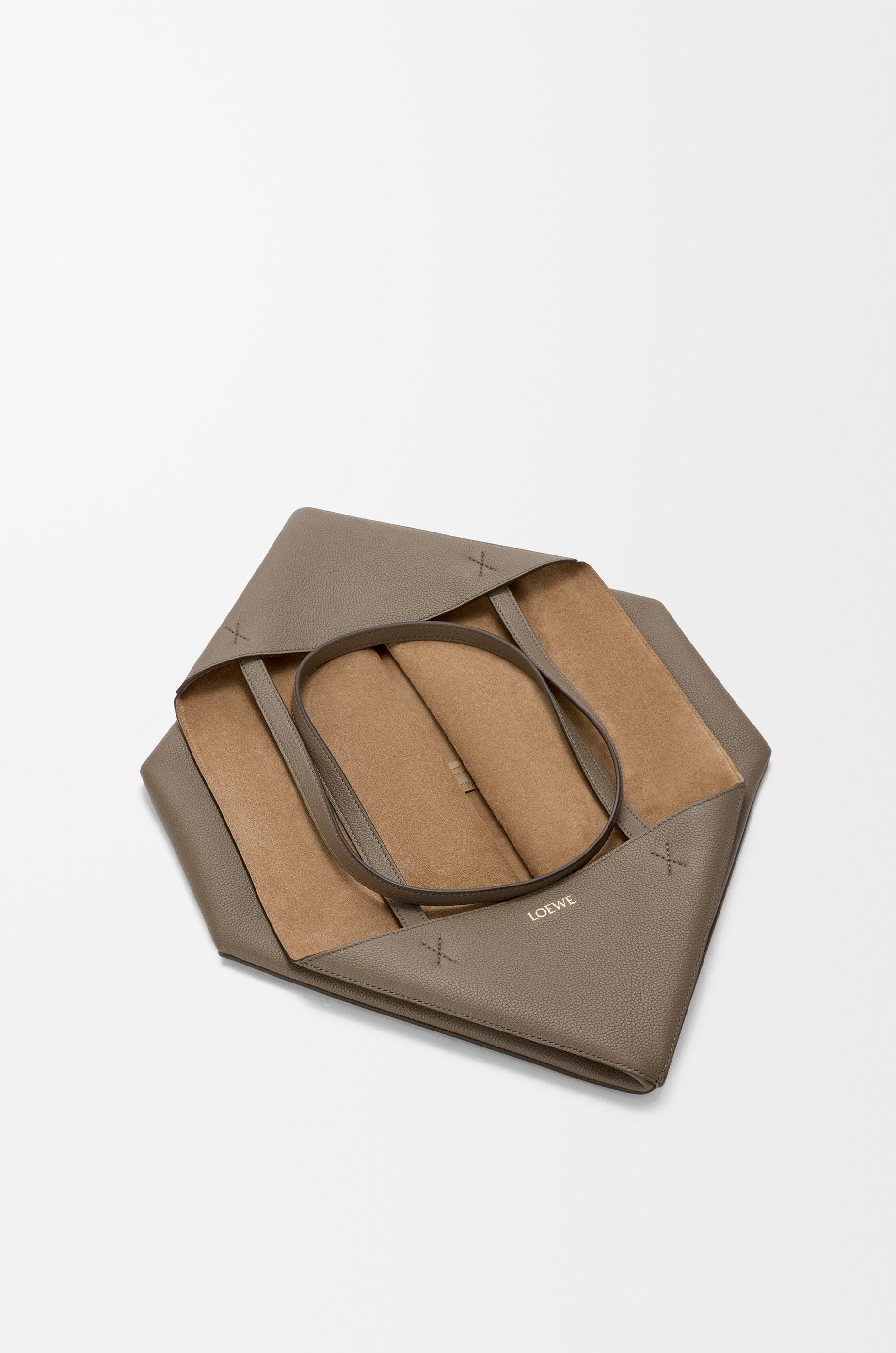 Loewe Large horizontal Puzzle Fold tote in soft grained calfskin