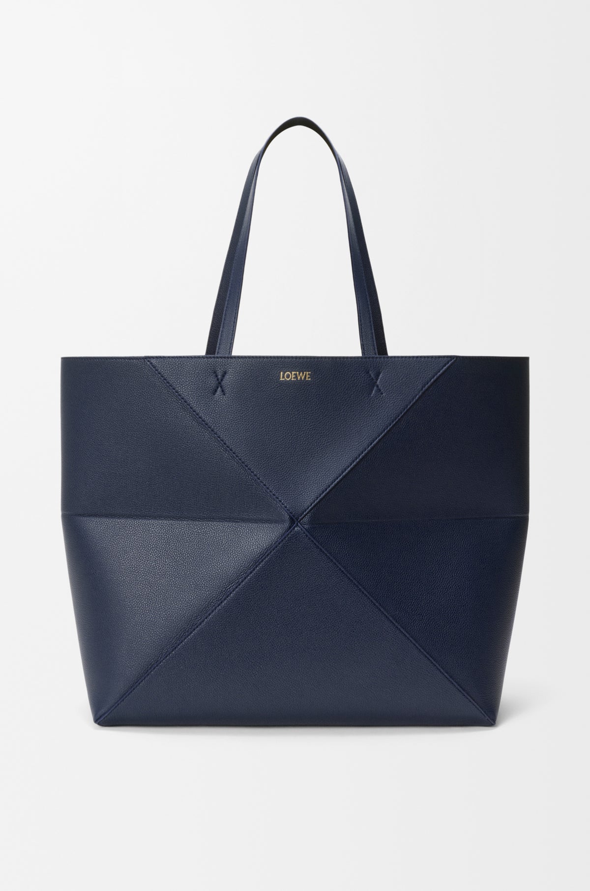 Loewe Large horizontal Puzzle Fold tote in soft grained calfskin