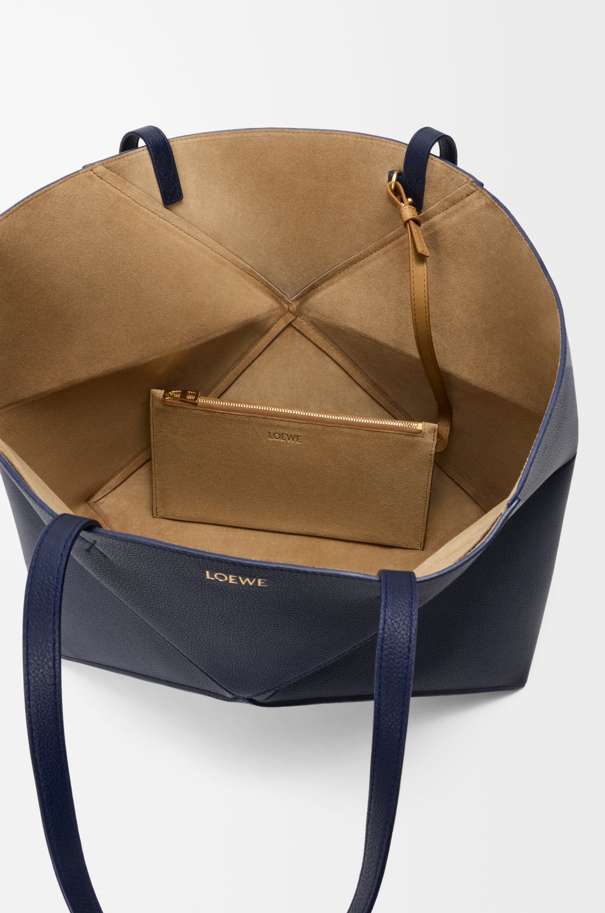 Loewe Large horizontal Puzzle Fold tote in soft grained calfskin