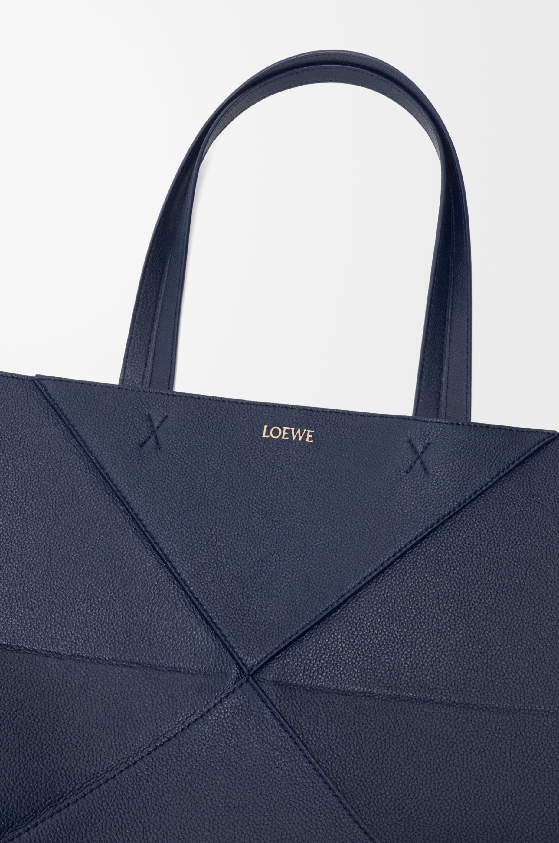 Loewe Large horizontal Puzzle Fold tote in soft grained calfskin