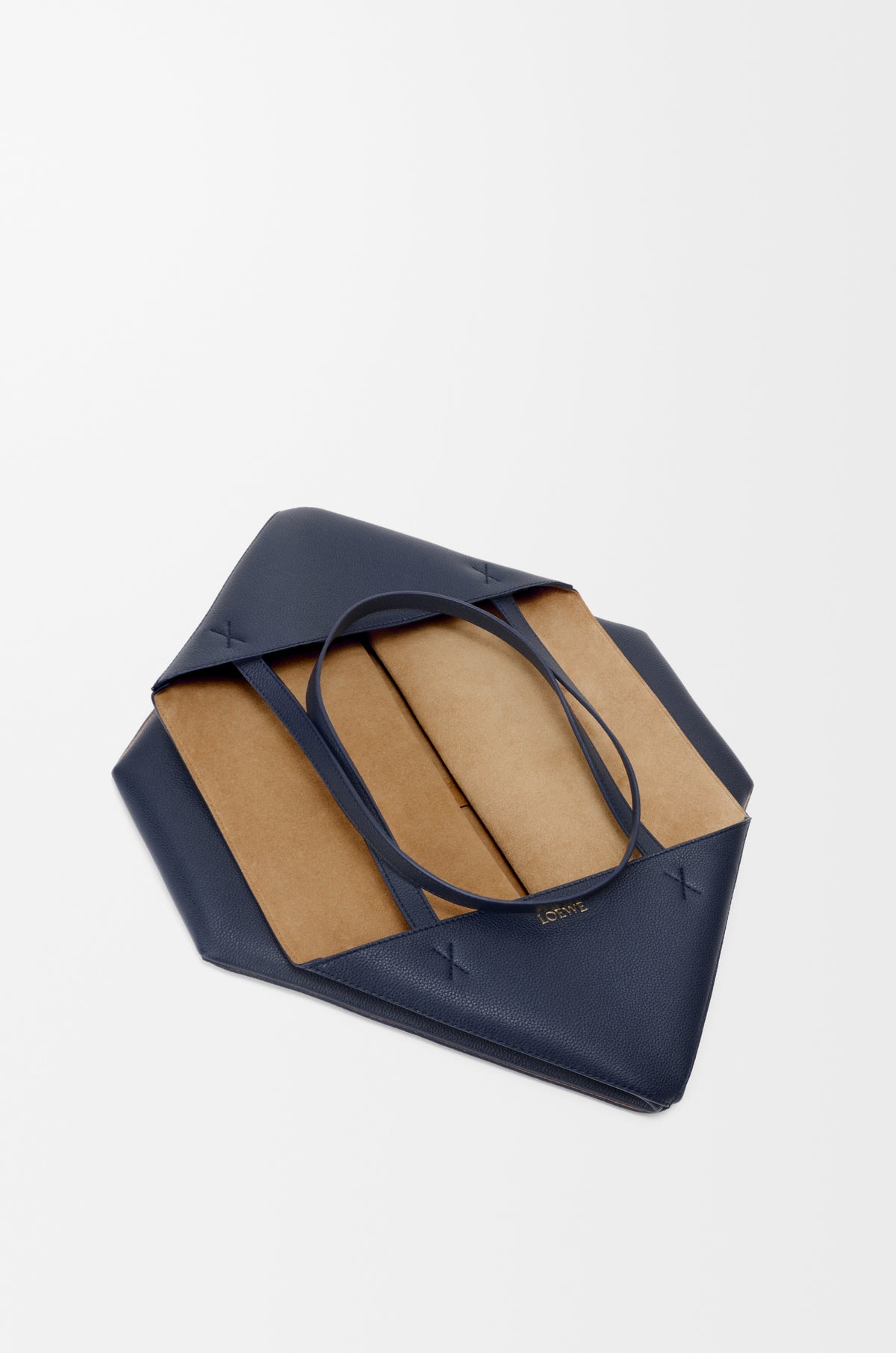 Loewe Large horizontal Puzzle Fold tote in soft grained calfskin
