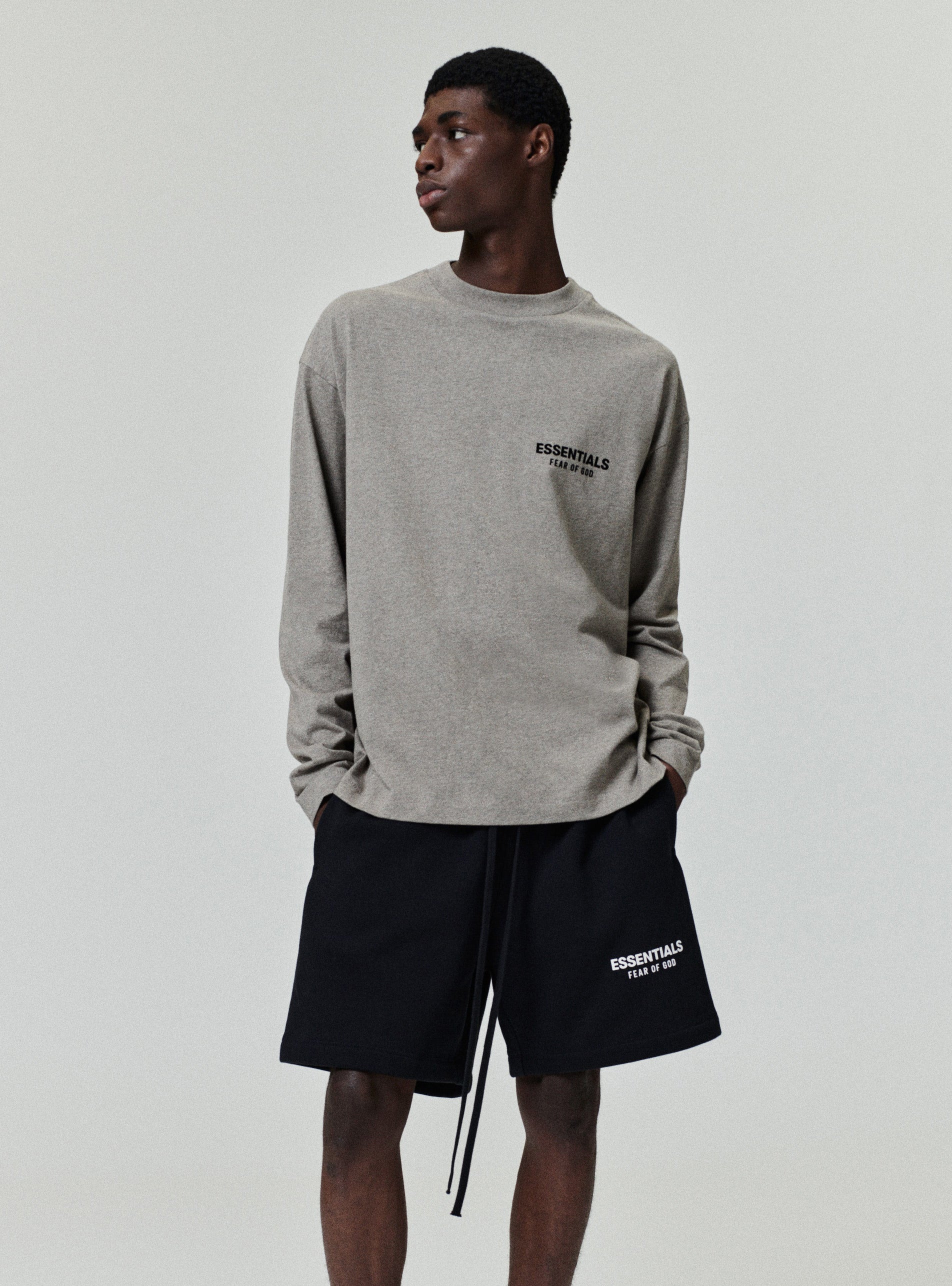 Essentials Classic Long Sleeve Tee Homestead Heather