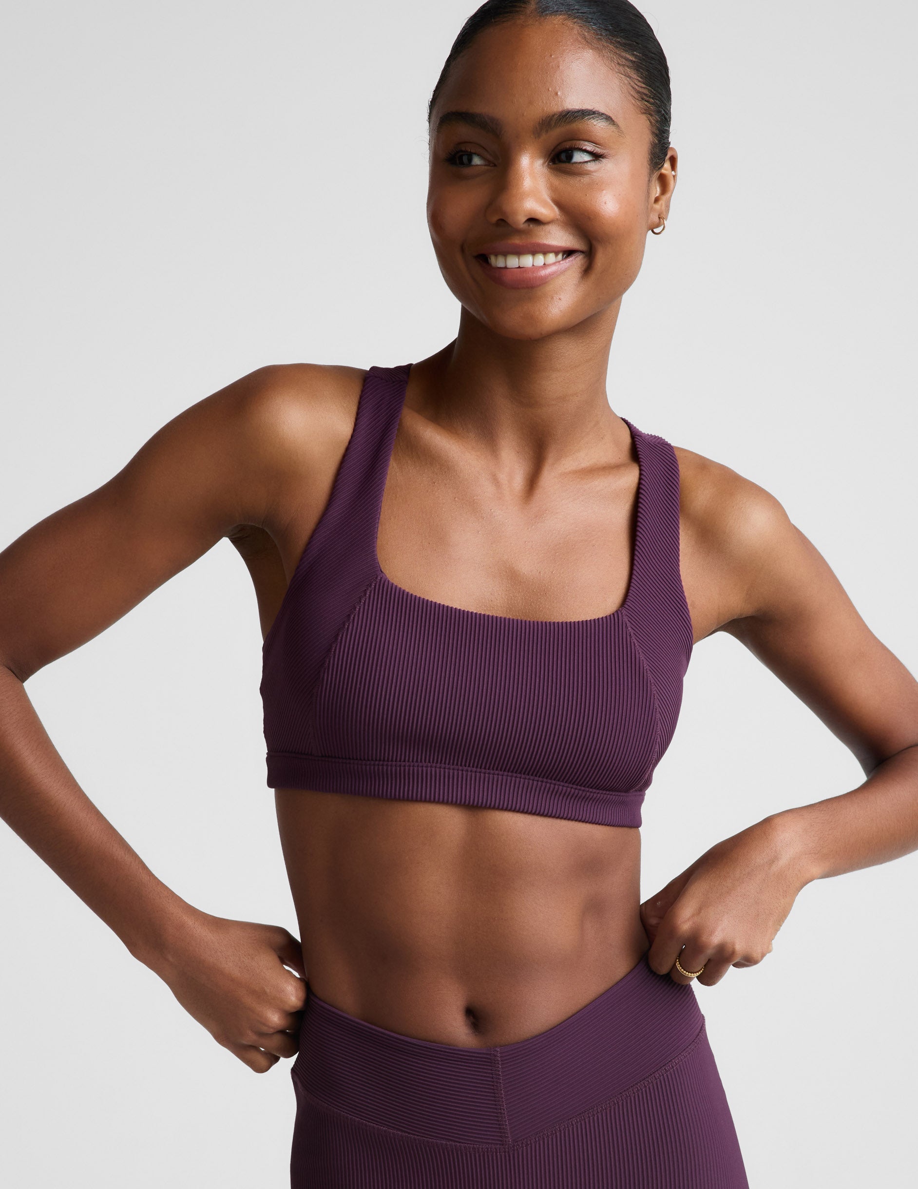 Beyond Yoga Impulse Ribbed Scoop Neck Bra Women's