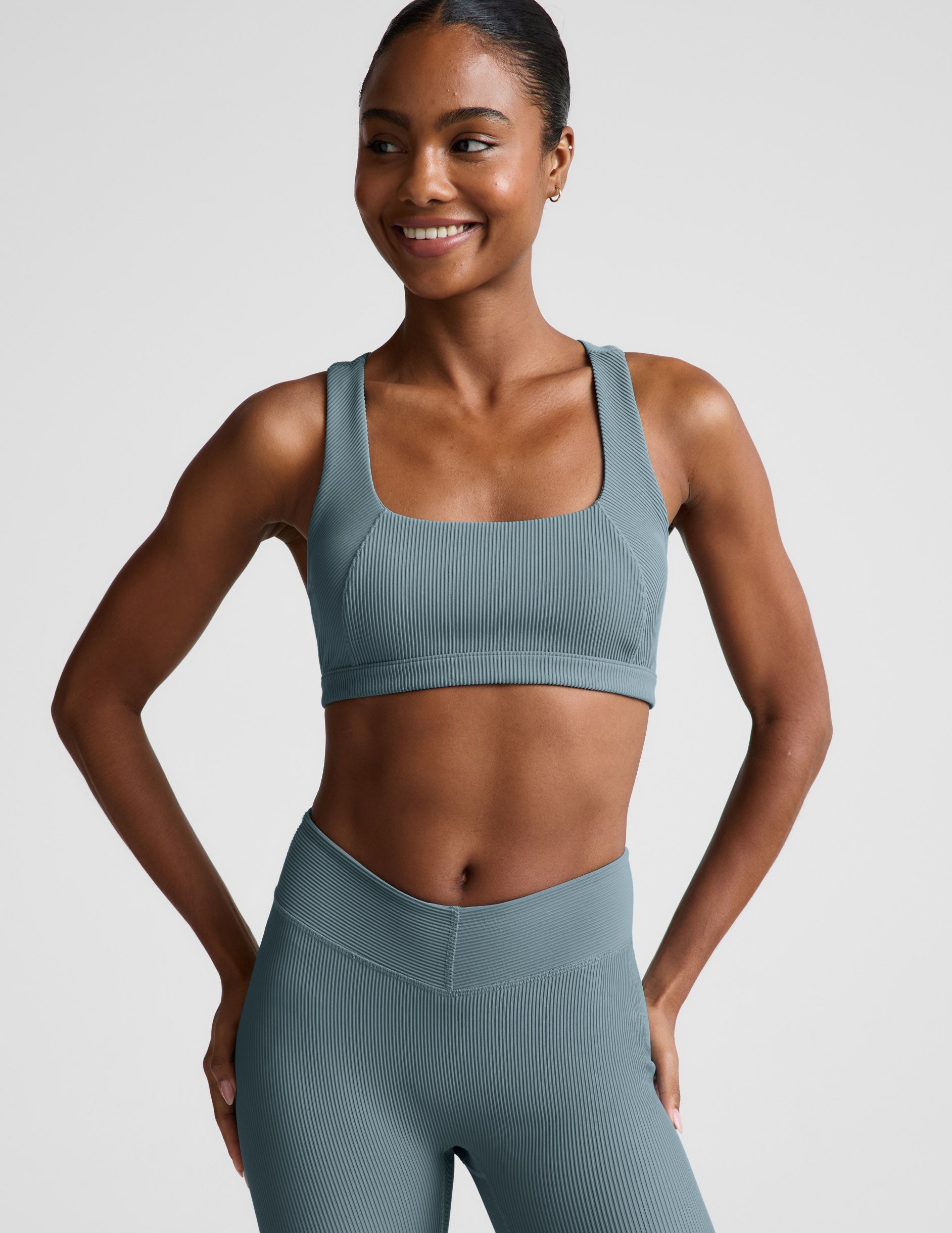 Beyond Yoga Impulse Ribbed Scoop Neck Bra Women's