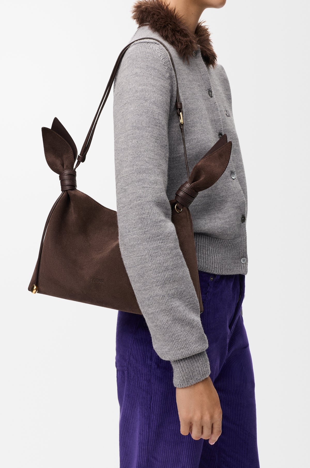 Loewe Medium Scarf bag in suede