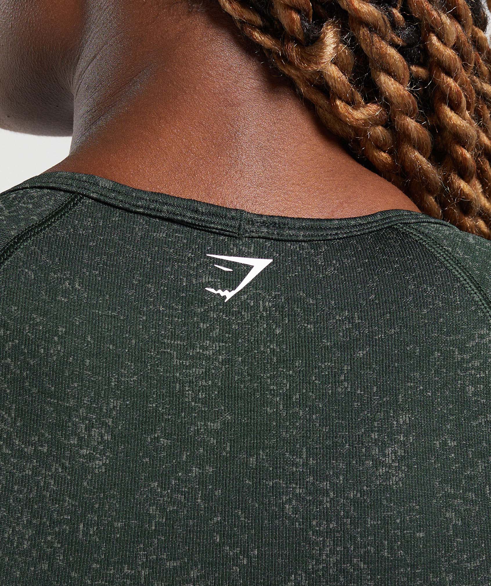 Women's Gymshark Adapt Fleck Seamless Crop Top Victory Green