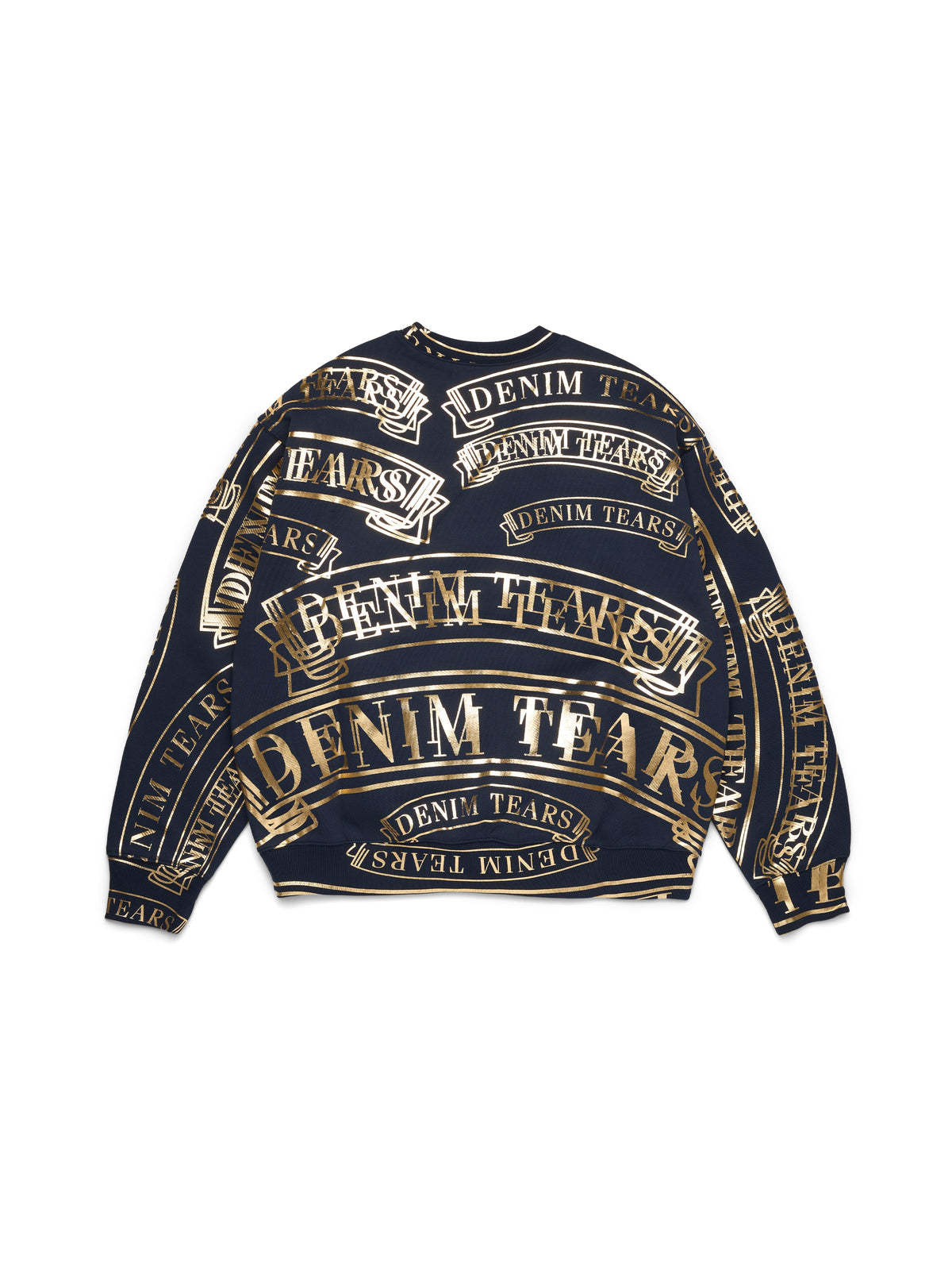Denim Tears ADG Banner Print Crewneck Navy