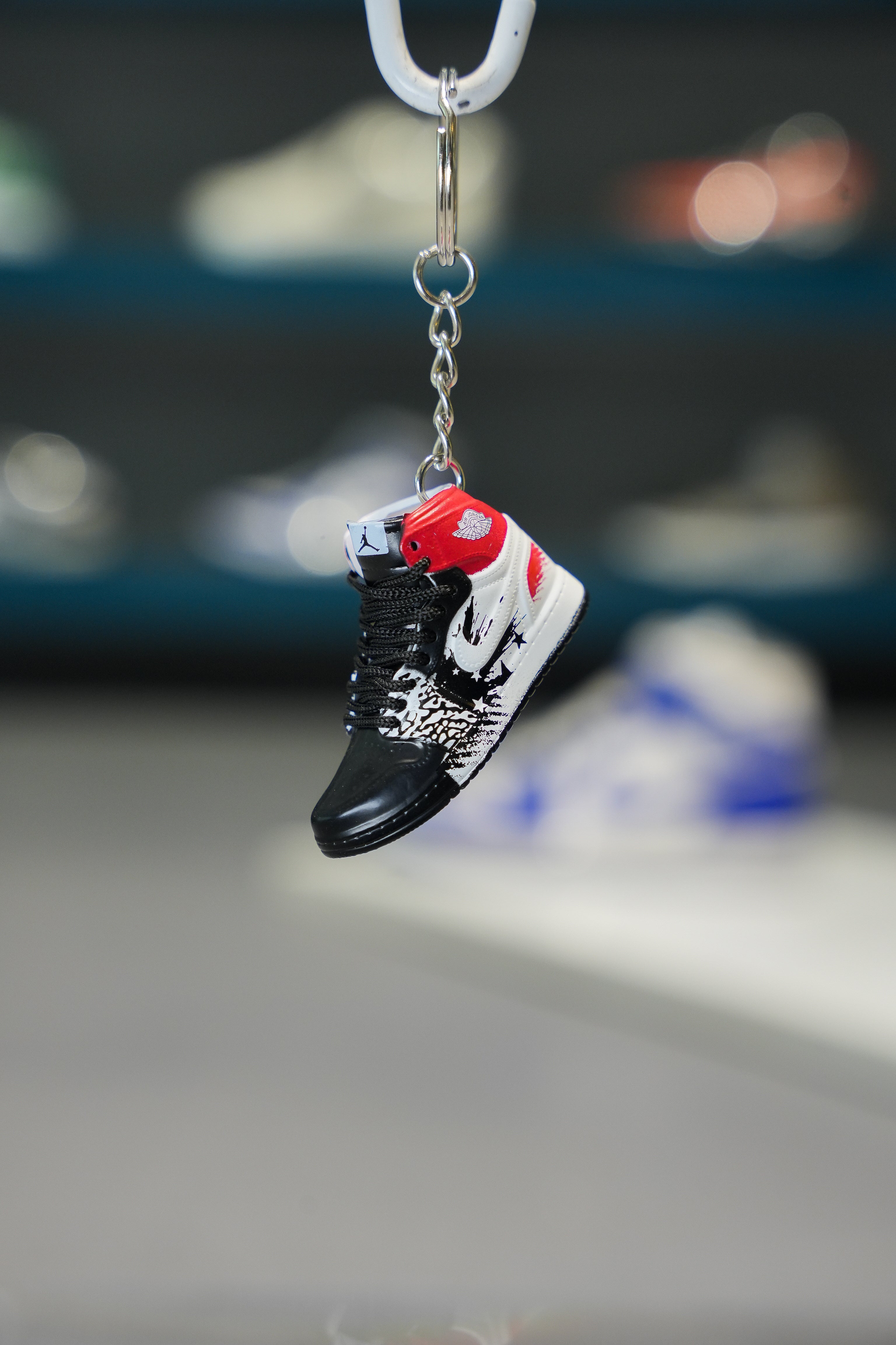 3D Sneaker Keychain Nike AJ1 Black Custom