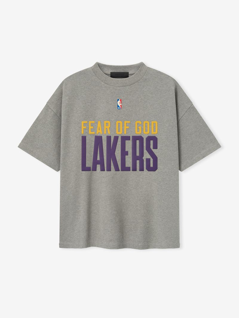 Essentials Lakers 90S Tee Concrete Heather