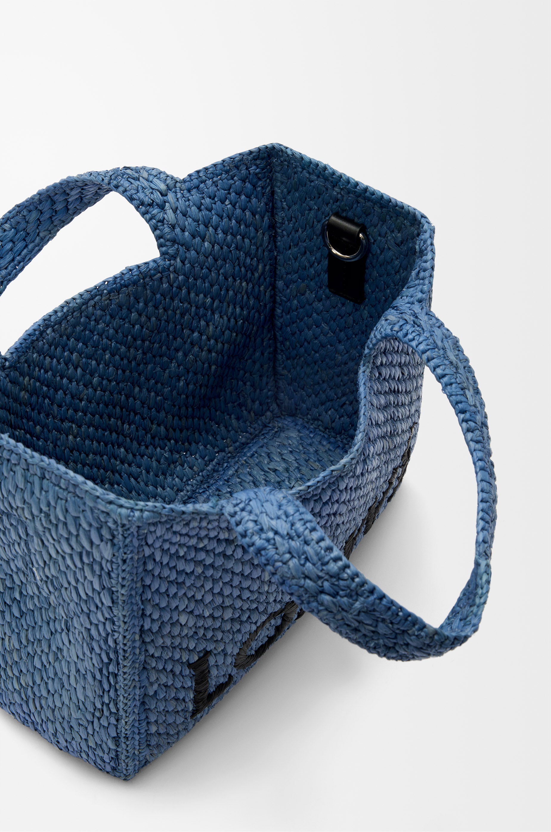 Loewe Mini LOEWE Font tote in raffia
