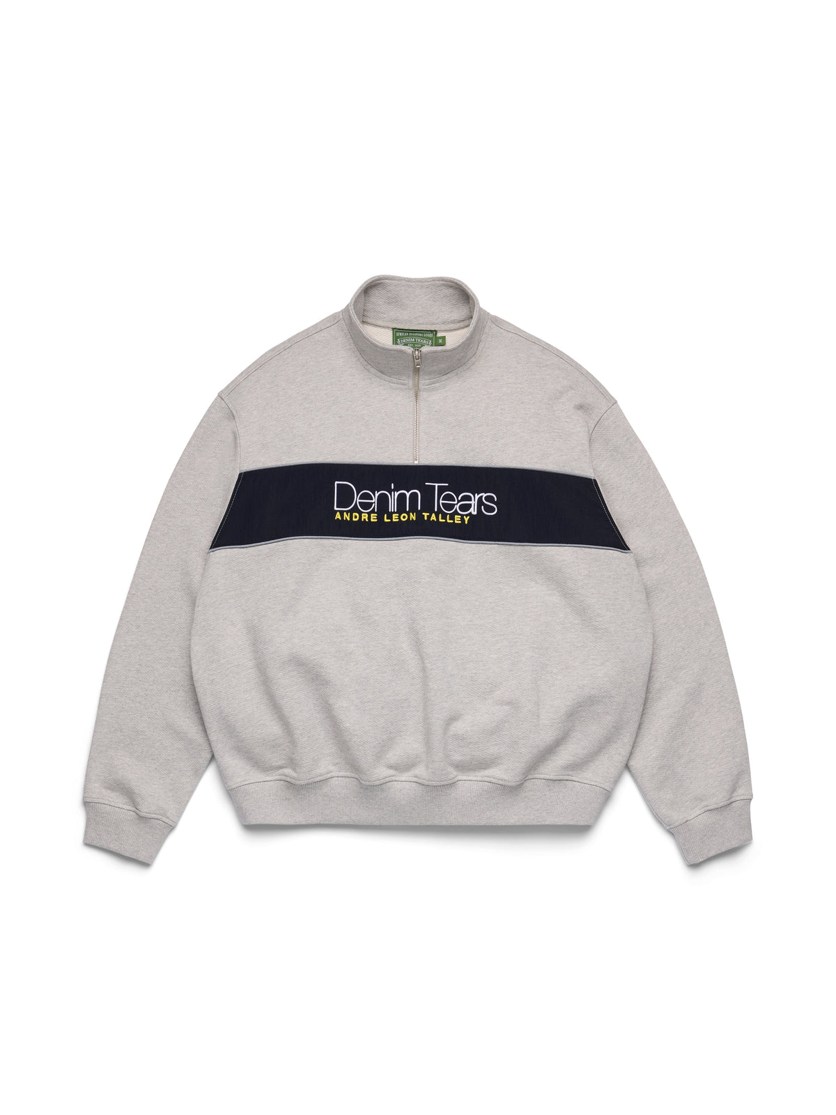 Denim Tears André Leon Talley Quarter-Zip Sweatshirt Grey