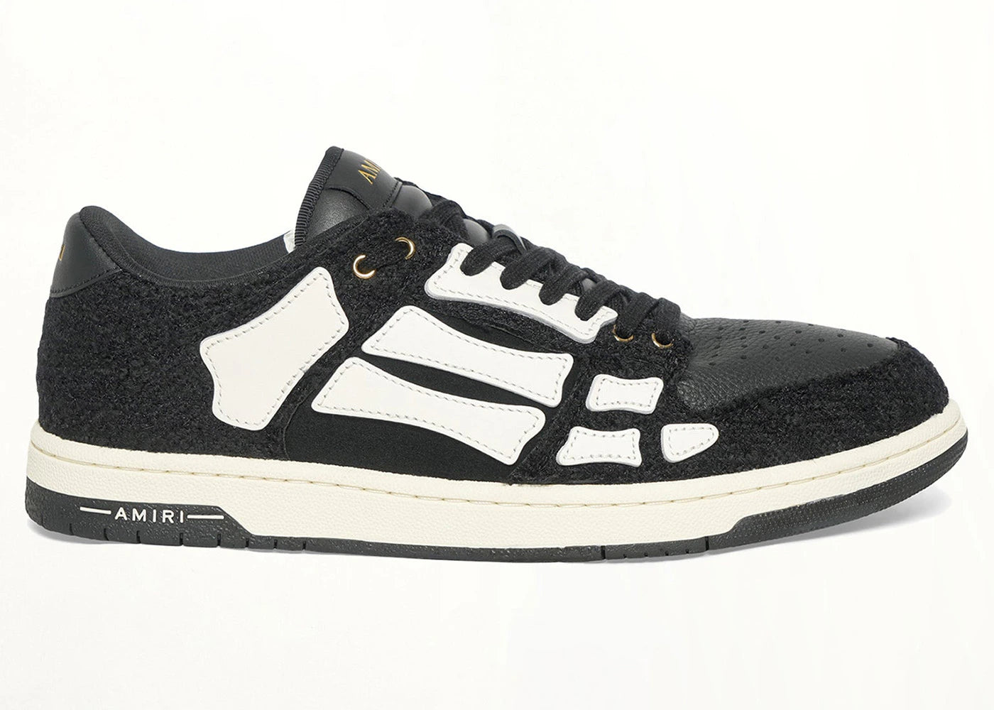 Amiri Boucle Skel Top Low Black White