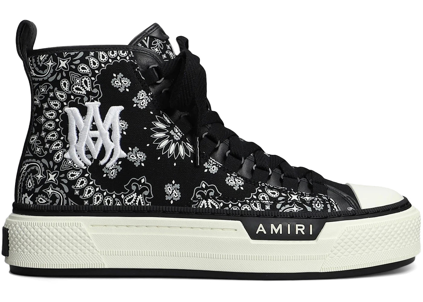 Amiri M.A. Logo Court High Bandana Black White